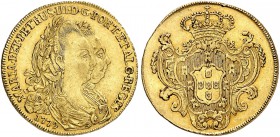 BRASILIEN. Maria I. und Pedro III. 1777-1786. 6400 Reis 1779, Rio. 14.23 g. Gomes 25.03. Fr. 76. Sehr schön-vorzüglich / Very fine-extremely fine. (~€...