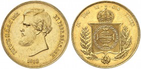 BRASILIEN. Pedro II. 1831-1889. 20000 Reis 1853, Rio. 17.84 g. KM 468. Fr. 121a. Gutes sehr schön / Good very fine. (~€ 570/USD 655)