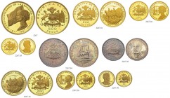 CHILE. Republik. Münzsatz 1968. 50, 100, 200 und 500 Pesos 1968 in Gold (155.6 g Feingold). 5 und 10 Pesos 1968 in Silber. KM 182-187. Fr. 57-60. In O...
