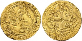 FRANKREICH. Königreich und Republik. Charles V. 1364-1380. Franc à cheval o. J. (3.9.1364). 3.79 g. Duplessy 358. Fr. 285. Sehr schön / Very fine. (~€...
