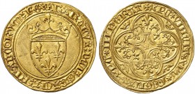 FRANKREICH. Königreich und Republik. Charles VI. 1380-1422. Ecu d'or à la couronne o. J. (4. Emission, 1394), Saint-André de Villeneuve-lès- Avignon. ...