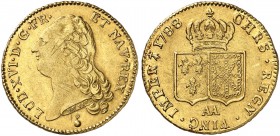 FRANKREICH. Königreich und Republik. Louis XVI. 1774-1792. 2 Louis d`or au buste nu 1788 AA, Metz. 15.22 g. Gadoury 363. Fr. 474. Selten / Rare. Minim...