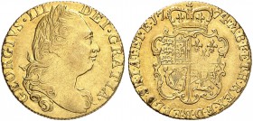 GROSSBRITANNIEN. Königreich. George III. 1760-1820. Guinea 1774, London. Fourth laureate head. 8.30 g. Seaby 3728. Fr. 355. Kleine Prägeschwäche / Sma...