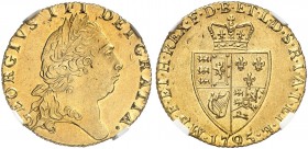 GROSSBRITANNIEN. Königreich. George III. 1760-1820. Guinea 1795, London. Spade-Guinea. Fifth laureate head. 8.36 g. Seaby 3729. Fr. 356. NGC AU58. (~€...