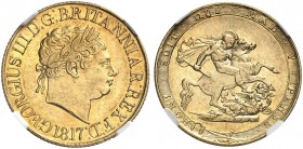 GROSSBRITANNIEN. Königreich. George III. 1760-1820. Sovereign 1817, London. 7.95 g. Seaby 3785. Fr. 371. Überdurchschnittliche Erhaltung / Extraordina...