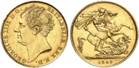 GROSSBRITANNIEN. Königreich. George IV. 1820-1830. 2 Pounds 1823, London. 15.93 g. Seaby 3798. Fr. 375. Kleine Randfehler / Minor edge nicks. Fast vor...