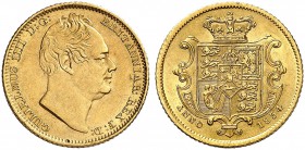 GROSSBRITANNIEN. Königreich. William IV. 1830-1837. 1/2 Sovereign 1834, London. 3.97 g. Seaby 3830. Fr. 384 a. Überdurchschnittliche Erhaltung / Extra...