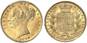 GROSSBRITANNIEN. Königreich. Victoria, 1837-1901. Sovereign 1856, London. Young head. 7.94 g. Seaby 3852 D. Fr. 387 e. PCGS MS61. (~€ 350/USD 405)