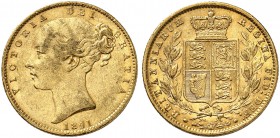 GROSSBRITANNIEN. Königreich. Victoria, 1837-1901. Sovereign 1861, London. Young head. 6 over lower 6 in date. 7.94 g. Seaby 3852 D. Fr. 387 e. Kleine ...