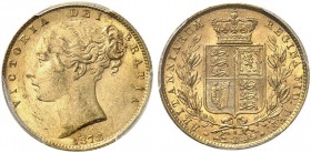 GROSSBRITANNIEN. Königreich. Victoria, 1837-1901. Sovereign 1873, London. Young head. Die number 3. Seaby 3853 B. Fr. 387 i. PCGS MS62. (~€ 305/USD 35...