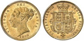 GROSSBRITANNIEN. Königreich. Victoria, 1837-1901. 1/2 Sovereign 1880, London. Fifth young head. Die number 103. Seaby 3860 F. Fr. 389 f. PCGS MS62. (~...