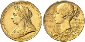 GROSSBRITANNIEN. Königreich. Victoria, 1837-1901. Goldmedaille 1897. Auf das 60jähriges Regierungsjubiläum. Stempel von G. W. de Saulles nach T. Brock...