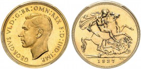 GROSSBRITANNIEN. Königreich. George VI. 1936-1952. Sovereign 1937, London. Seaby 4076. Fr. 411. PCGS PR64. (~€ 1755/USD 2020)