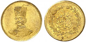 IRAN. Nasir al-Din Shah, 1264-1313 AH (1848-1896). 1/5 Toman 1297 AH (1879). 0.58 g. KM 924. Fr. 64. Gutes vorzüglich / Good extremely fine. (~€ 70/US...