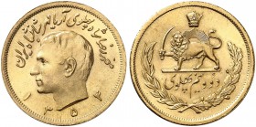IRAN. Mohammad Reza Pahlavi Shah, 1320-1358 SH (1941-1979). 2 1/2 Pahlavi SH 1354 (1975). 20.27 g. KM 1201. Fr. 100. FDC / Uncirculated. (~€ 615/USD 7...
