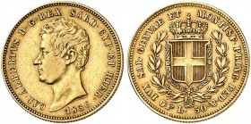 ITALIEN. Savoyen / Sardinien. Carlo Alberto, 1831-1849. 50 Lire 1836, Torino. 16.06 g. Mont. 33. (R2). Pagani 166. Fr. 1140. Selten / Rare. Attraktive...