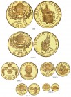 KOREA. Südkorea. Gold Set 1970. Kompletter Jahrgangssatz 1970 in Gold: 25'000 Won, 20'000 Won, 10'000 Won, 5'000 Won, 2'500 Won und 1'000 Won. Fr. 1 -...