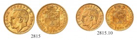 LIECHTENSTEIN. Franz Josef II. 1938-1989. Serie 20 & 10 Franken 1946. 9.68 g. Divo 129 & 130. HMZ 2-1388 & 2-1389. Fr. 17 & 18. FDC / Uncirculated. (2...
