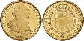 MEXIKO. Carlos III. 1759-1788. 8 Escudos 1788, FM-Mexiko. Assayer FM. 26.99 g. Cayon 13005. Fr. 33. Mit feinem Prägeglanz / With nice mint luster. Vor...