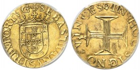 PORTUGAL. Sebastian, 1557-1578. Cruzado o. J. Gomes 28.02. Fr. 41. PCGS Genuine. Fast vorzüglich / About extremely fine. (~€ 440/USD 505)