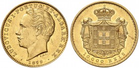 PORTUGAL. Luis I. 1861-1889. 10000 Reis 1879, Lissabon. 17.74 g. Gomes 17.02. Fr. 152. Sehr schön-vorzüglich / Very fine-extremely fine. (~€ 700/USD 8...
