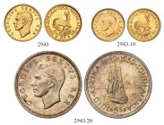 SÜDAFRIKA. George VI., 1936-1952. Proof-Set 1952. Bestehend aus: 1 Pound, 1/2 Pound, 5 Shilling, 2 1/2 Shilling, 2 Shilling, 1 Shilling, 6 Pence, 3 Pe...