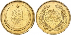 TÜRKEI. Republik, seit 1923. 500 Piaster AH 1336 (1929), Ankara. KM 839. Fr. 79. NGC MS62. (~€ 1755/USD 2020)