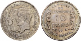BELGIEN. Königreich. Albert, 1909-1934. 10 Francs 1930, Brüssel. Probe in Silber / Epreuve en argent. 20.21 g. Dupriez 2365. Sehr selten / Very rare. ...