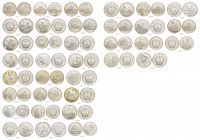 CHINA. Volksrepublik. Lot. Serie von Gedenkmünzen zu 5 Yuan (16x) und 10 Yuan (19x) aus den Jahren 1984 (1x), 1990 (5x), 1991 (7x), 1992 (12x), 1993 (...