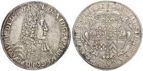 DEUTSCHLAND. Deutscher Orden. Franz Ludwig von Pfalz-Neuburg, 1694-1732. Taler 1687, Friedberg. 29.18 g. Prokisch 201. Dav. 5862. Sehr selten / Very r...