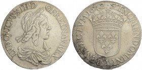 FRANKREICH. Königreich und Republik. Louis XIII. 1610-1643. Ecu de 60 sols 1642 A, Paris. Deuxième poinçon de Warin. Münzzeichen Rose. 27.18 g. Gadour...