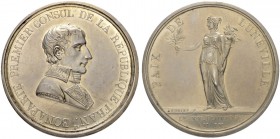 FRANKREICH. Königreich und Republik. Consulat, 1799-1804. Silbermedaille AN IX (1801). Auf den Frieden von Lunéville. Stempel von B. Andrieu. Brustbil...
