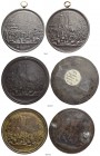 FRANKREICH. Medaillen aus der Zeit der französischen Revolution. Bronzegussmedaille 1789. Zerstörung der Bastille und Ankunft der königlichen Familie ...