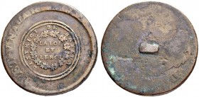 FRANKREICH. Medaillen aus der Zeit der französischen Revolution. Bronzejeton o. J. (1790), District de Bayeux. Gegenstempel auf 12 Deniers der Münzstä...