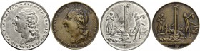 FRANKREICH. Medaillen aus der Zeit der französischen Revolution. Bronzegussmedaille 1793. Auf die Hinrichtung des Königs. Unsigniert. Büste nach links...