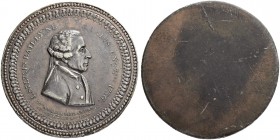 FRANKREICH. Medaillen aus der Zeit der französischen Revolution. Einseitige Bronzemedaille 1793. Auf die Hinrichtung des J. S. Bailly. 43 mm. Hennin 5...