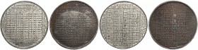 FRANKREICH. Medaillen aus der Zeit der französischen Revolution. Zinnmedaille 1796. Kalendermedaille. Stempel von Tiolier. 45.3 mm. Dazu ein weiteres ...