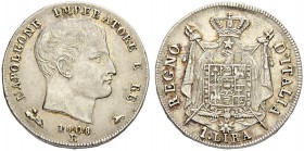 ITALIEN. Königreich. Napoleone I. 1805-1814. 1 Lira 1808, Bologna. 4.97 g. Montenegro 93. Überdurchschnittliche Erhaltung / Extraordinary condition. V...