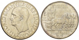 ITALIEN. Königreich. Vittorio Emanuele III. 1900-1946. 20 Lire 1936 AN XIV, Roma. Pagani 681. Montenegro 78. Vorzüglich-FDC / Extremely fine-uncircula...