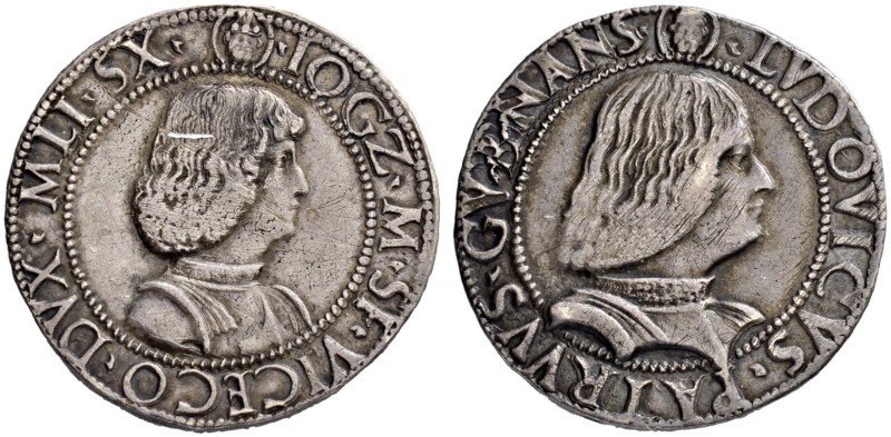 ITALIEN. Mailand. Galeazzo Maria Sforza und Ludovico Maria Sforza, 1481-1494. Te...