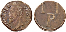 ITALIEN. Parma. Alessandro Farnese, 1586-1592. Tessera o. J. Per i due pani "misturati". 3.60 g. Vorzüglich / Extremely fine. (~€ 45/USD 50)