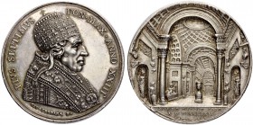 ITALIEN. Vatikan - Kirchenstaat. Pius VII. 1799-1823. Silbermedaille Anno XXIII/1822. Auf die Eröffnung eines neuen Flügels im Vatikanischen Museum, d...