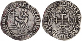 KREUZFAHRER. Johanniter auf Rhodos. Pierre de Corneillan, 1354-1355. Gigliato o. J. 3.74 g. Metcalf 1193. Schlumberger Tf. IX, 23. Sehr selten / Very ...