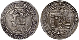 RDR / ÖSTERREICH. Ferdinand I. 1521-1564. Pfundner 1527, Wien. Münzmeister Thomas Beheim. 5.69 g. Markl 84 a var. MzA 10. Etwas korrodiert / Some corr...