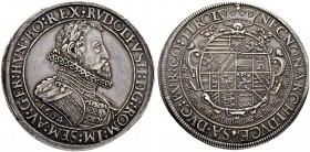 RDR / ÖSTERREICH. Rudolf II. 1576-1612. 3 Taler 1604, Hall. 87.05 g. Moser/Tursky 364. Dav. 3003. Selten / Rare. Feine Patina / Nice toning. Kleiner K...