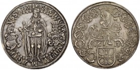 RDR / ÖSTERREICH. Erzherzog Maximilian III. 1612-1618. Taler 1613 (aus 1612), Hall. Als Hochmeister des Deutschen Ordens. 28.52 g. Moser/Tursky 398. P...