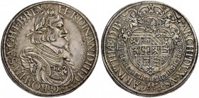 RDR / ÖSTERREICH. Ferdinand III. 1637-1657. Taler 1638, St. Veit. 28.34 g. Herinek 408. Dav. 3192. Vorzüglich / Extremely fine. (~€ 350/USD 405)