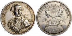 RDR / ÖSTERREICH. Maria Theresia, 1740-1780. Silbermedaille o. J. (1754). Gnadenmedaille des Erzherzogs Ferdinand. Stempel von A. F. Widemann. Geharni...