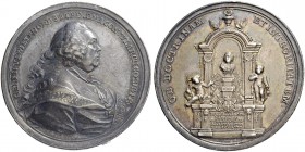 RDR / ÖSTERREICH. Maria Theresia, 1740-1780. Silbermedaille 1772. Auf den Tod des kaiserlichen Leibarztes van Swieten. Stempel von A. Wideman. Brustbi...