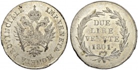 RDR / ÖSTERREICH. Franz II. (I.), 1792-1835. 2 Lire 1801, Venedig. Kleiner Typ. 9.54 g. Herinek 575. Selten in dieser Erhaltung / Rare in this conditi...